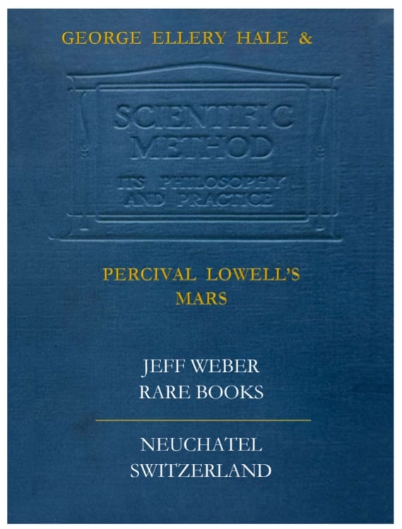 Catalogue 343: Percival Lowell and the History of Astronomy, George Ellery Hale, Science