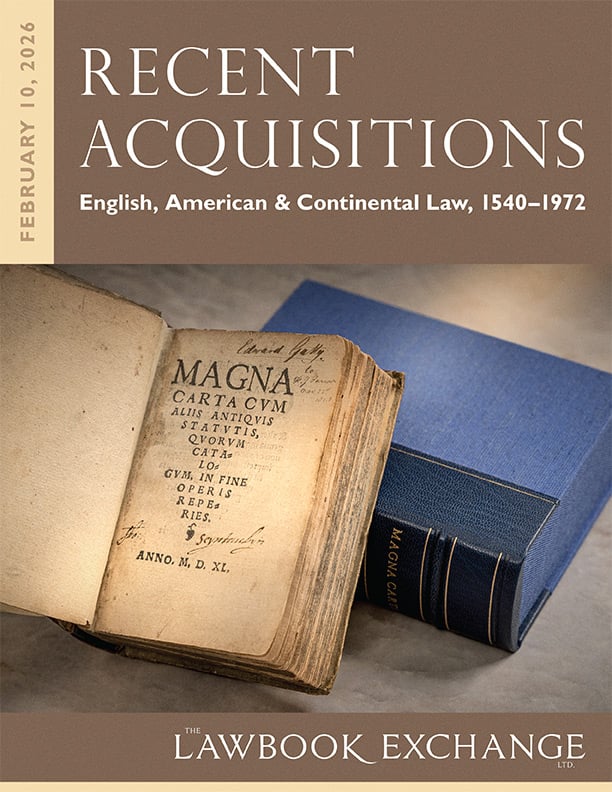 Recent Acquisitions: English, American & Continental Law, 1540–1972