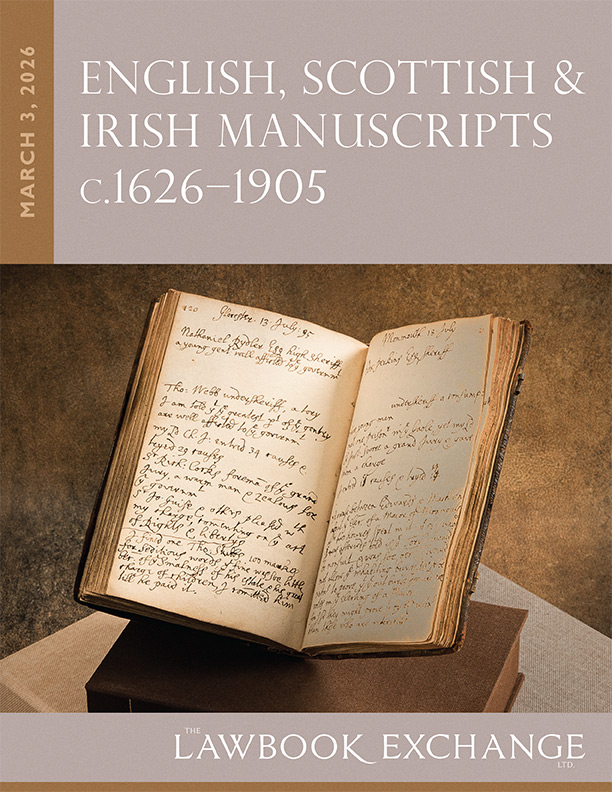 English, Scottish and Irish Manuscripts, c.1626-1905