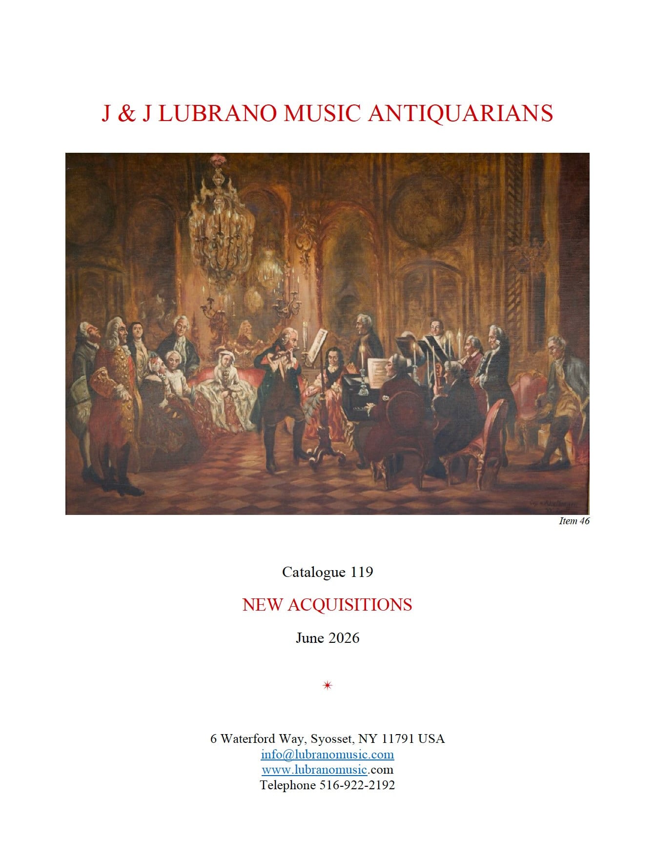 Catalogue 119: New Acquisitions June 2026