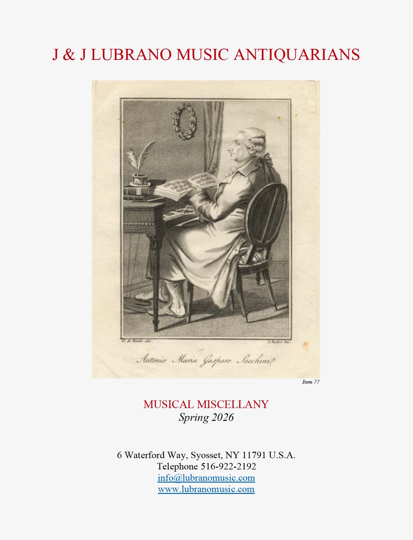 MUSICAL MISCELLANY Spring 2026