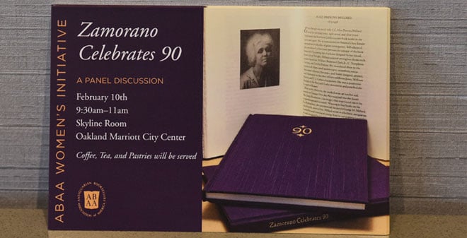 Women's Initiative Hosts "Zamorano Celebrates 90" Panel in Oakland