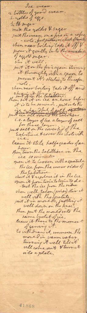 Thomas Jefferson's Ice Cream Recipe