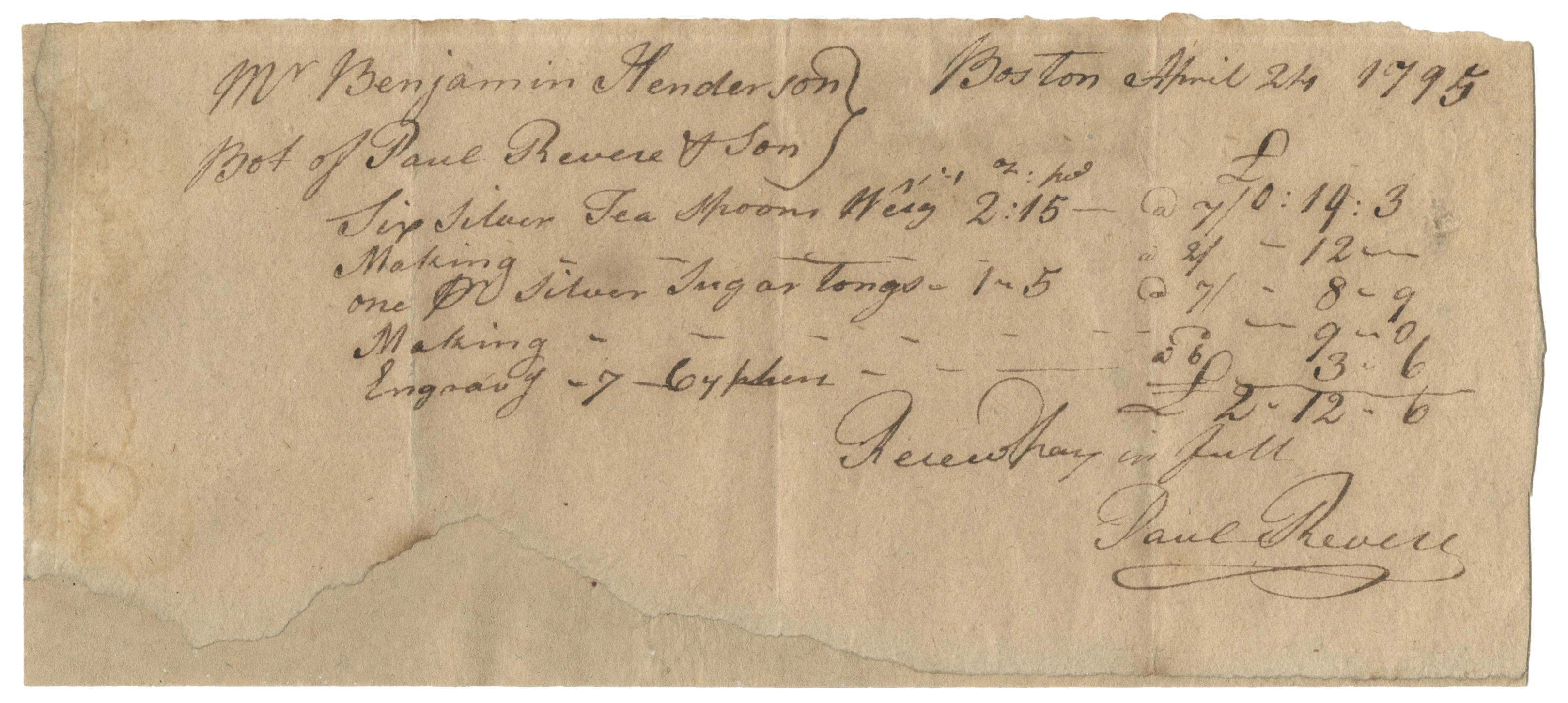 Paul Revere Signature