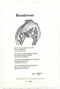 Brooktrout by Ted Hughes (Signed Broadside)