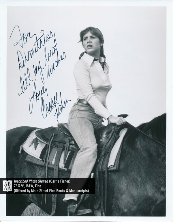 Carrie Fisher, Inscribed Photo Signed