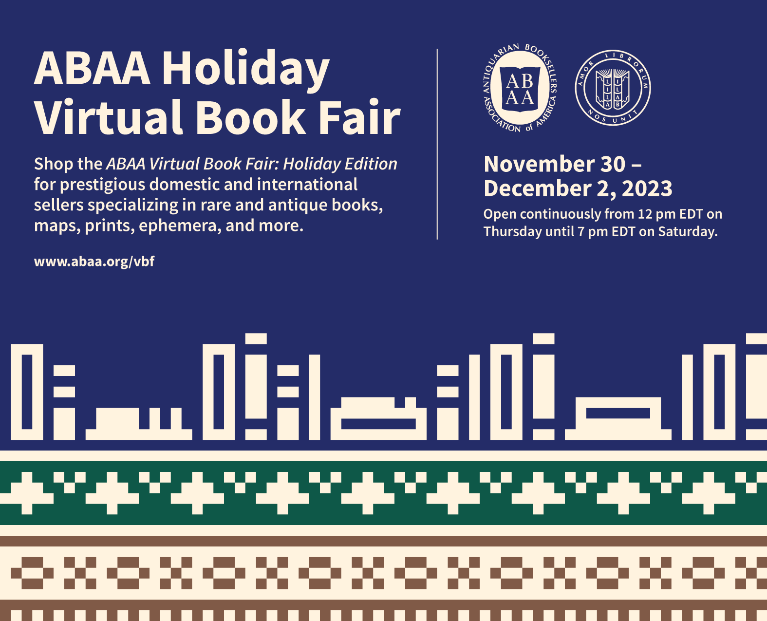 ABAA Holiday Virtual Book Fair
