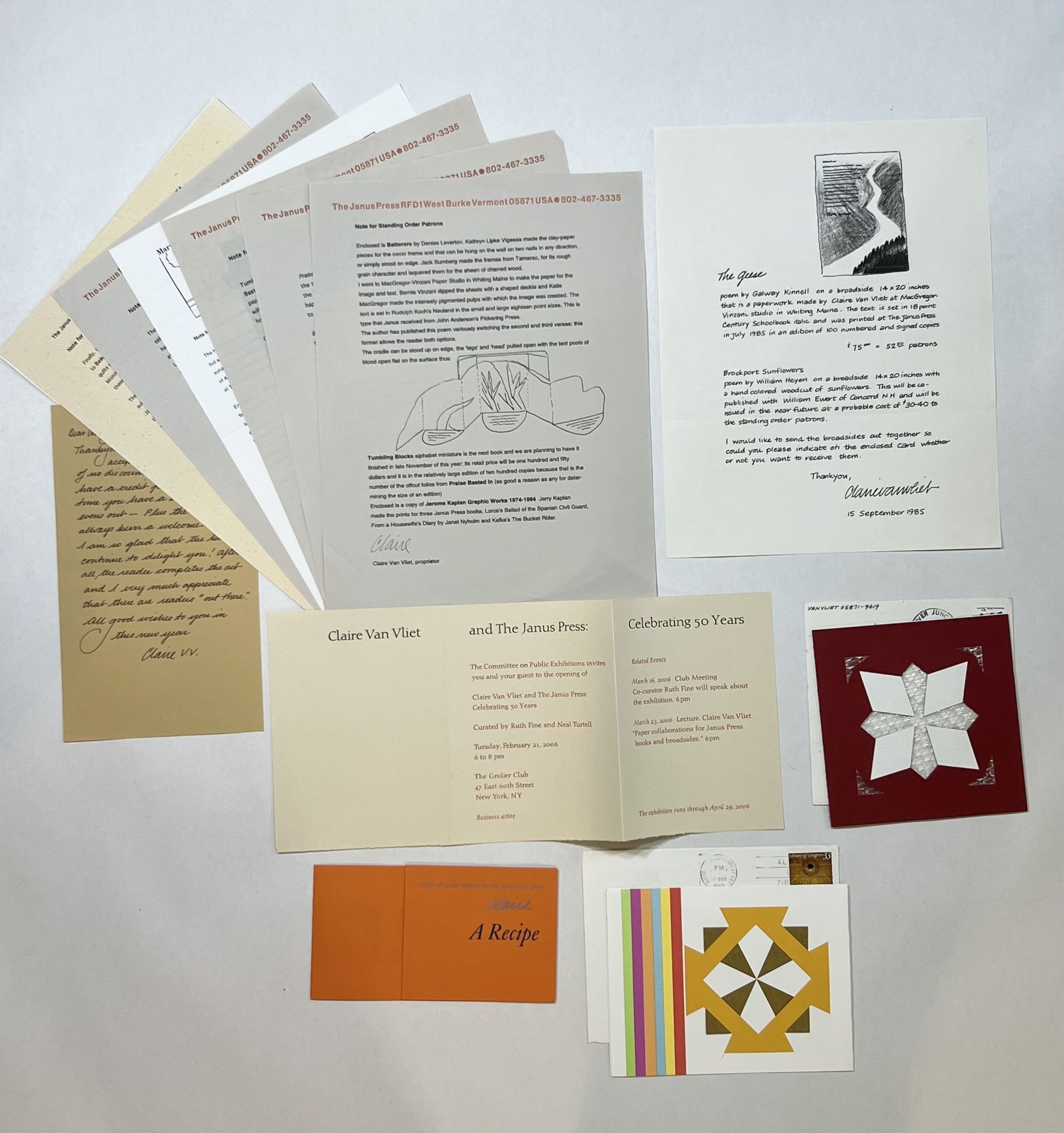 Janus Press Ephemera