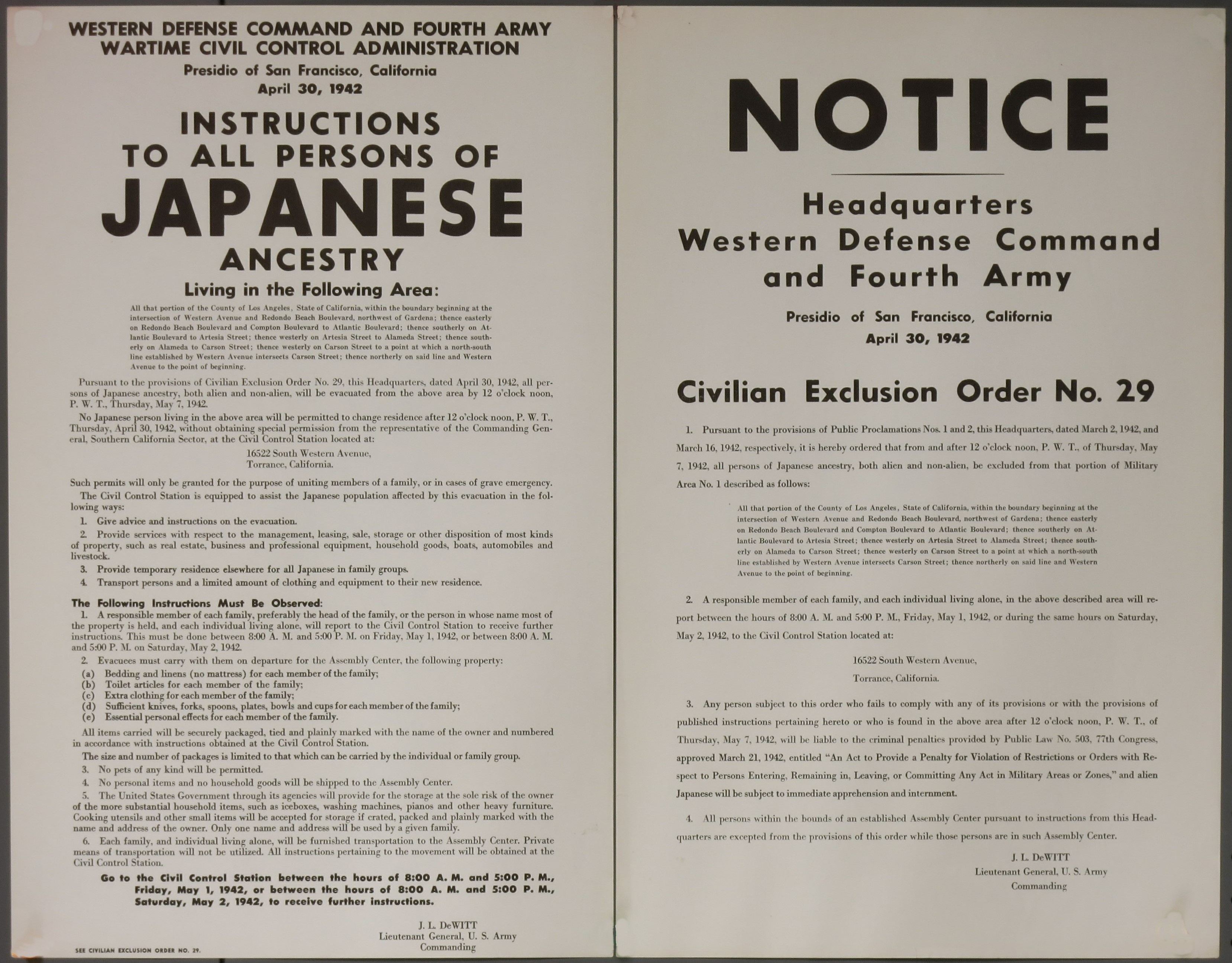 Internment Japanese Americans Relocation 1942 8x10 World War II WW2 Photo