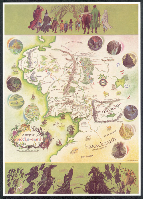 Middle Earth Map Pauline Baynes