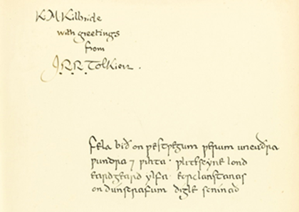 Inscription to Katherine Kilbride
