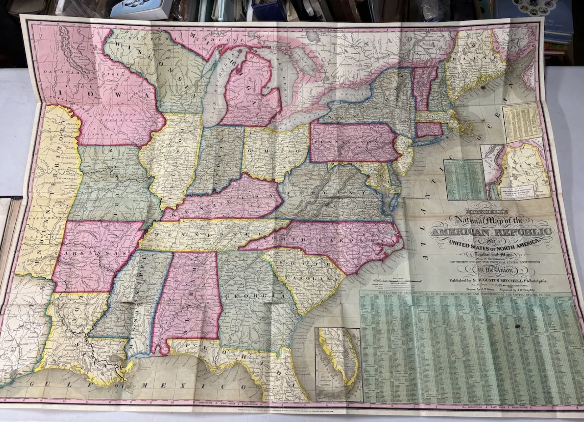 Mitchell's National Map of the United SAtates (1843)