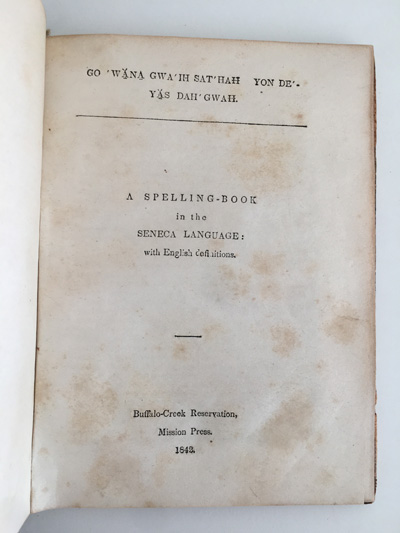 Seneca Spelling Book