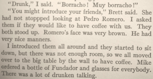 The Sun Also Rises, Hemingway, first state (pg 181)