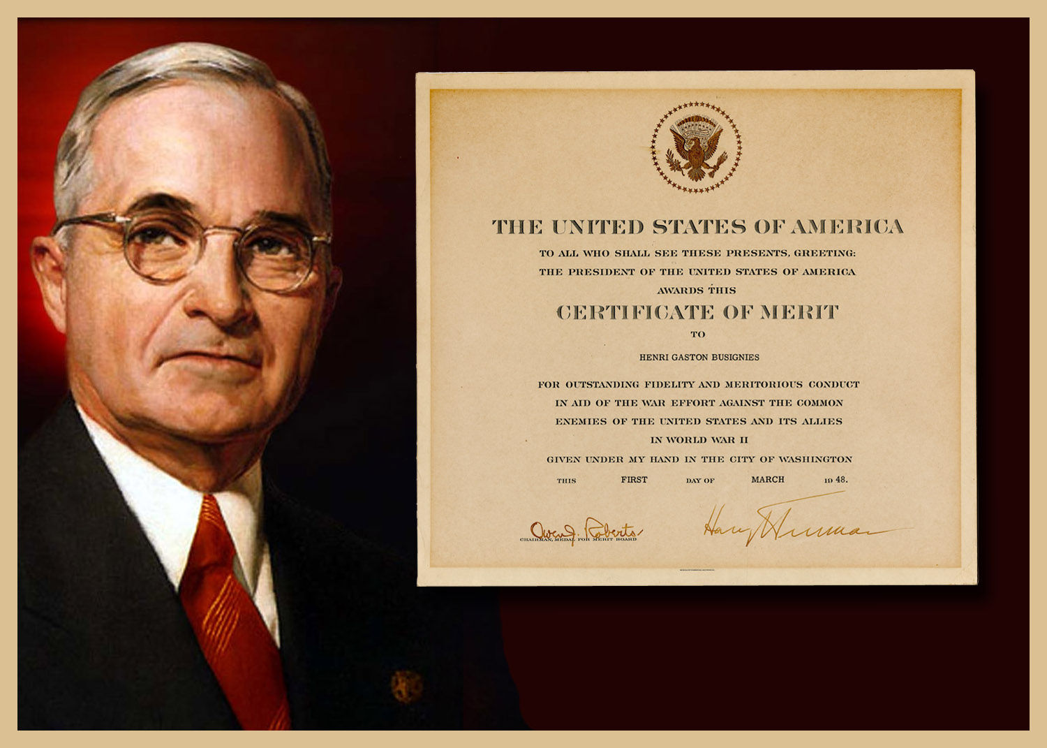 Signed by President Truman