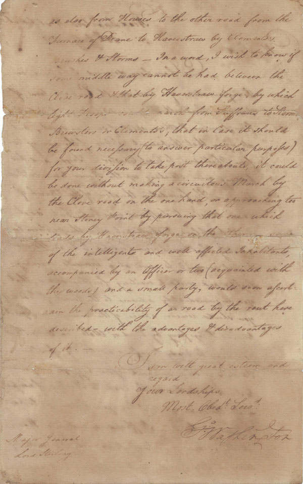 George Washington Letter