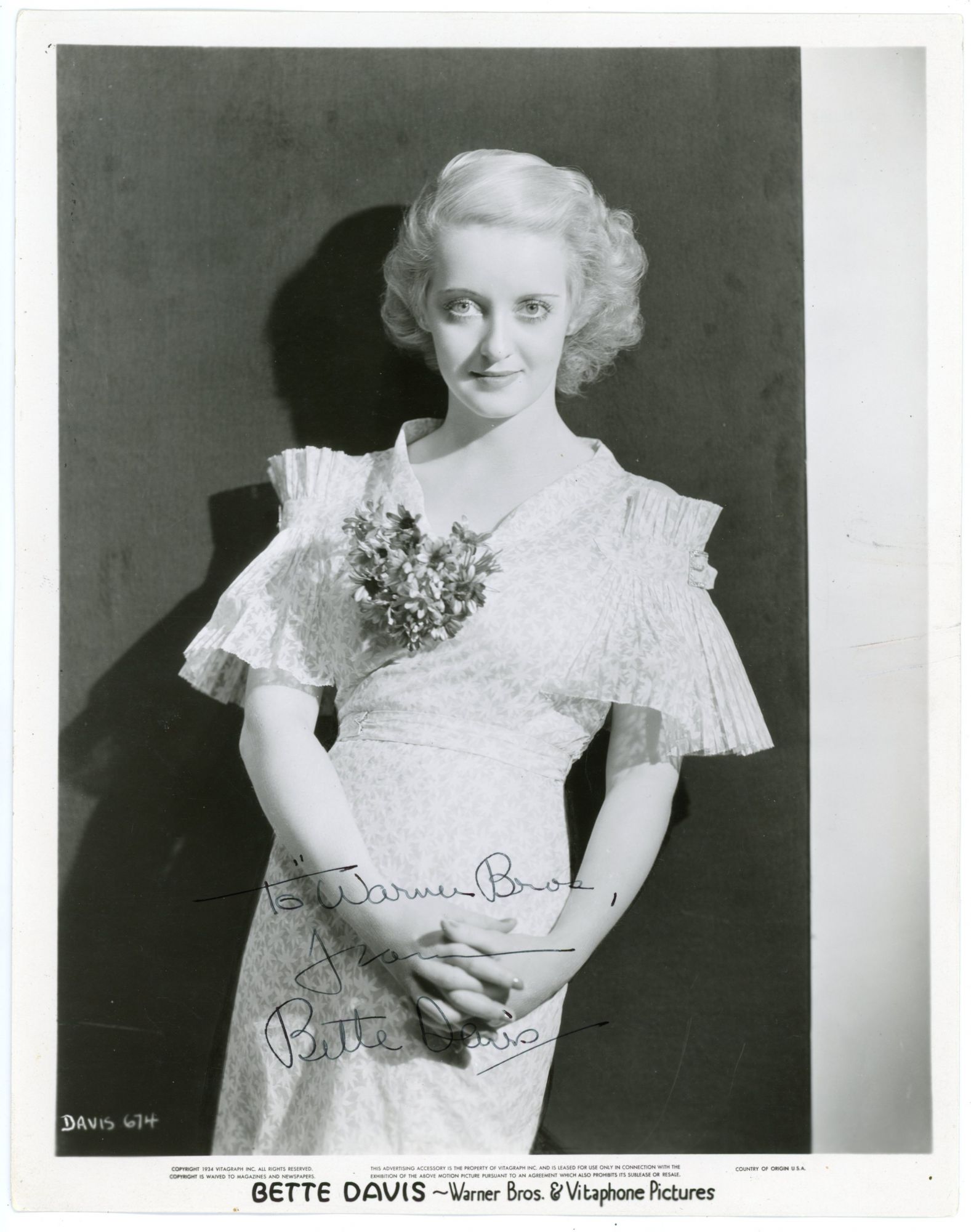 Bette Davis Signed Photo