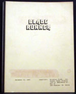 Blade Runner The Original Script