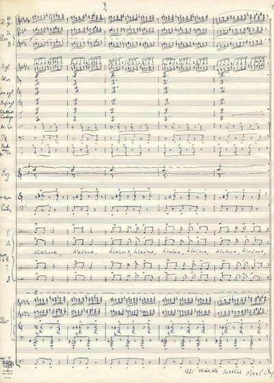 Carl Orff manuscript