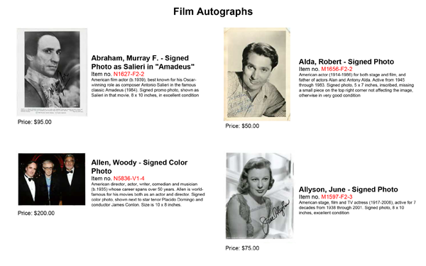 Autographed Photos