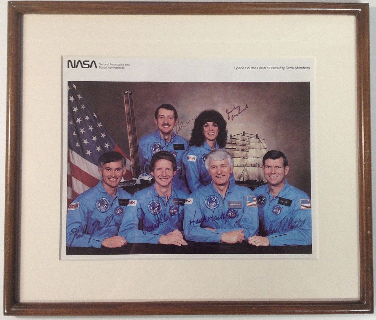 NASA Discovery Crew Signed Photograph