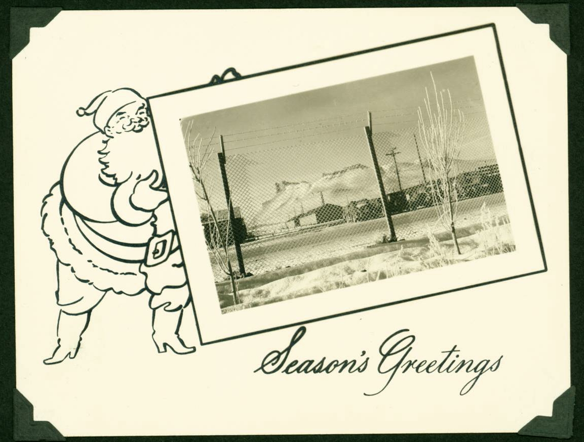 Satirical Christmas card made at Tule Lake Camp